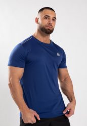 Easton Koszulka - Niebieski. Niebieskie koszulki sportowe męskie GORILLA WEAR, l, bez wzorów, z poliesteru, bez kołnierzyka, bez ramiączek, na fitness i siłownię. Za 204.00 zł.