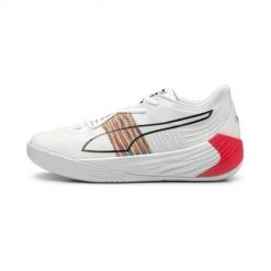 Buty koszykarskie męskie Puma Fusion Nitro Spectra. Białe buty sportowe męskie Puma, z materiału, bez zapięcia, do koszykówki. Za 459.00 zł.