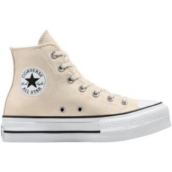 Sneakers Converse Chuck Taylor All Star Lift. Białe obuwie sportowe damskie Converse, bez wzorów, z syntetyku, retro, bez zapięcia. W wyprzedaży za 317.25 zł.
