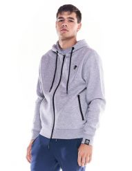 Męska, miękka bluza z kapturem i zamkiem błyskawicznym z ikoną lwa. Czarne bluzy męskie LEONE 1947 APPAREL, l, bez wzorów, z bawełny, z kapturem, na fitness i siłownię. Za 126.26 zł.