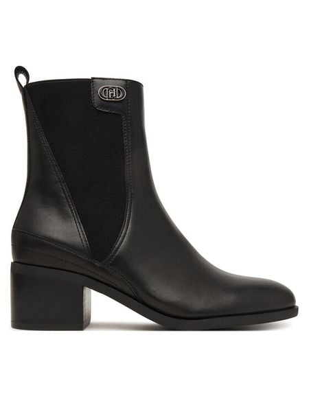 Liu Jo Botki Janice 01 SF6059 P0102 Czarny. Czarne botki damskie Liu Jo, ze skóry, bez obcasa, na słupku, bez zapięcia. Za 789.99 zł.