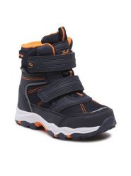 Leaf Śniegowce Siljan LSILJ101A Granatowy. Niebieskie buty zimowe chłopięce Leaf, bez wzorów, z materiału, bez zapięcia. Za 429.99 zł.