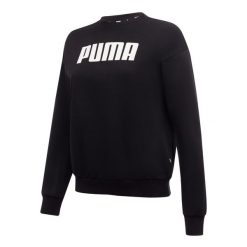 Bluza dresowa damska Puma ESS FL. Czarne bluzy damskie Puma, s, bez wzorów, z dresówki, bez kaptura. Za 134.99 zł.