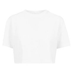 Krótka Koszulka Damska Oversize Crop. Białe t-shirty damskie Urban Classics, xl, bez wzorów, sportowe, bez kołnierzyka. Za 48.99 zł.
