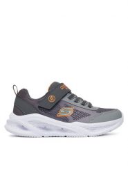 Skechers Sneakersy Meteor-Lights - Krendox 401495L/CCGY Szary. Szare buty sportowe chłopięce Skechers, bez wzorów, z materiału, bez zapięcia. Za 169.99 zł.