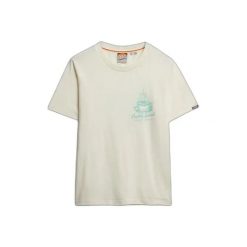 Koszulka damska Superdry Roadside Trade. Czerwone t-shirty damskie Superdry., m, bez wzorów, ze skóry, eleganckie, bez kołnierzyka. Za 197.65 zł.