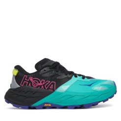 Buty do biegania Hoka. Czarne obuwie sportowe damskie HOKA, bez wzorów, do biegania. Za 749.99 zł.