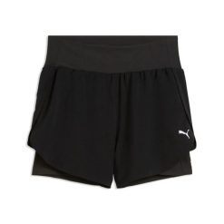 Damskie szorty 2 w 1 Puma Dreamrun 3". Czarne szorty sportowe damskie Puma, m, bez wzorów, ze skóry, sportowe, do biegania. Za 239.99 zł.