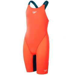 Strój kąpielowy startowy dla dziewczynek Speedo End Max. Czerwone stroje kąpielowe dla dziewczynek Speedo, bez wzorów. Za 359.35 zł.