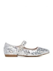 Juicy Couture Baleriny CEO-CM250112-1 Srebrny. Szare baleriny dziewczęce Juicy Couture, bez wzorów, z syntetyku, bez zapięcia. Za 119.99 zł.