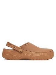 Crocs Klapki Classic Crafted Clog 211354 Beżowy. Brązowe klapki damskie Crocs, bez wzorów, z tworzywa sztucznego, bez obcasa. Za 259.99 zł.