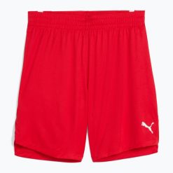 Spodenki koszykarskie męskie PUMA teamJAWS Starter. Czerwone krótkie spodenki sportowe męskie Puma, m, bez wzorów, do koszykówki. Za 89.99 zł.