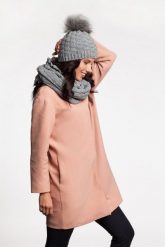 Komplet Damski PaMaMi Jasnoszary czapka komin PZ-107/003. Czapki i kapelusze damskie na zimę, bez wzorów, eleganckie. Za 149.90 zł.