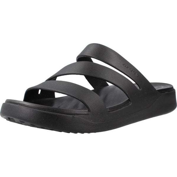 Sandały CROCS 209587C Czarny. Czarne sandały damskie Crocs, bez wzorów, z materiału, bez obcasa, bez zapięcia. Za 199.99 zł.