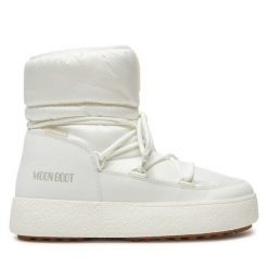 Śniegowce Moon Boot. Białe śniegowce i trapery damskie Moon Boot, z nylonu. Za 899.99 zł.