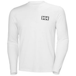 Dżersej z długim rękawem Helly Hansen Skog Graphic. Białe bluzki z długim rękawem męskie Helly Hansen, m, bez wzorów, z dżerseju, bez kołnierzyka. Za 299.00 zł.