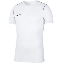 Koszulka sportowa chłopięca Nike JR Park 20. Białe t-shirty dla chłopców Nike, bez wzorów, z materiału, bez ramiączek. Za 73.20 zł.