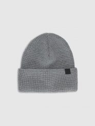 4F Czapka beanie z wełną merino uniseks - szara Uniwersalny. Szare czapki i kapelusze męskie 4f, na zimę, bez wzorów, z wełny, klasyczne. Za 99.99 zł.