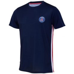 Koszulka piłkarska dla dorosłych Paris Saint-Germain. Niebieskie koszulki sportowe męskie PSG, l, bez wzorów, bez kołnierzyka, bez ramiączek, na fitness i siłownię. Za 189.99 zł.