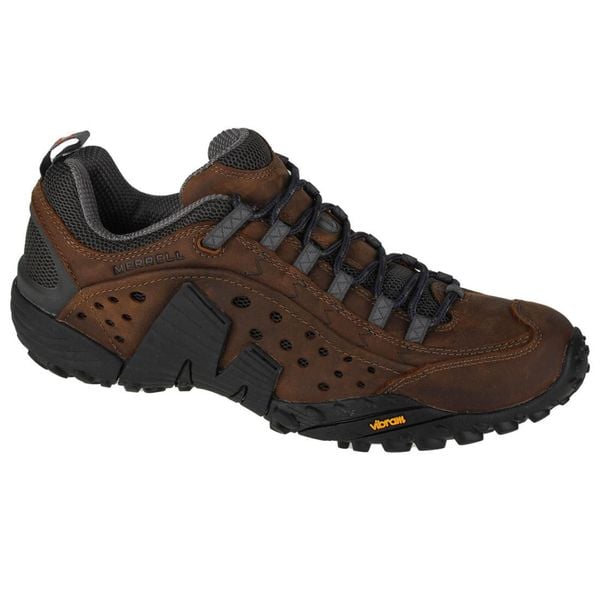 Buty trekkingowe męskie Merrell Intercept. Brązowe trekkingi męskie Merrell, trekkingowe. Za 721.00 zł.