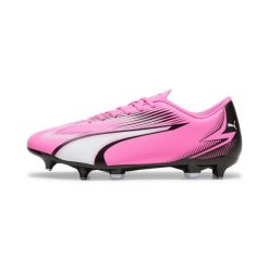 Buty piłkarskie Puma Ultra Play MxSG. Czerwone buty sportowe męskie Puma, z materiału, bez zapięcia, do piłki nożnej. Za 158.65 zł.