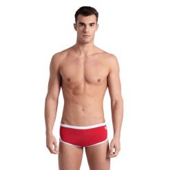 Szorty Kąpielowe Arena Icons Swim Low Waist Short. Czerwone kąpielówki męskie Arena, m, bez wzorów, z materiału, do pływania. Za 91.55 zł.