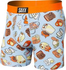 SAXX Bokserki męskie szybkoschnące SAXX VIBE Boxer Brief - toster - błękitne S. Niebieskie bokserki męskie Saxx, m, bez wzorów. Za 103.99 zł.