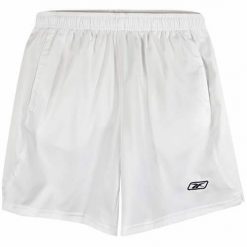 Spodnie treningowe męskie Reebok ART714191. Białe spodnie sportowe męskie Reebok, m, bez wzorów, z materiału, na fitness i siłownię. Za 149.99 zł.