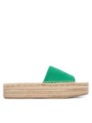 Calvin Klein Espadryle Ebeth HW0HW02894 Zielony. Zielone klapki damskie Calvin Klein, bez wzorów, z materiału, bez obcasa. Za 409.99 zł.