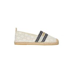 Espadryle z płótna z wstawką dla kobiet Superdry. Brązowe espadryle damskie Superdry., na lato, bez wzorów, z koronki, bez obcasa, bez zapięcia. Za 283.80 zł.