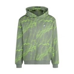 Bluza męska FILA Redford AOP Hoody. Zielone bluzy męskie Fila, m, bez wzorów, bez kaptura. Za 189.99 zł.