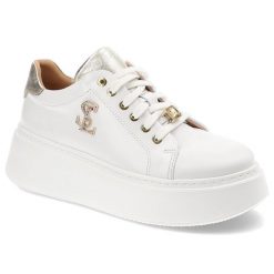 Białe Sneakersy Libero Stylowe Obuwie Damskie Na Platformie. Białe półbuty damskie Libero, bez wzorów, ze skóry, biznesowe, bez obcasa, na platformie, bez zapięcia. Za 359.00 zł.