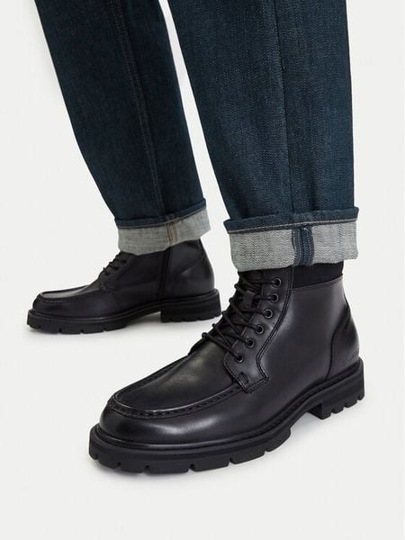 G-STAR Trzewiki EO-DEXTER-12 126AM Czarny. Czarne botki męskie G-Star, bez wzorów, ze skóry, retro, bez zapięcia. Za 579.99 zł.