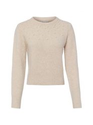 Marie Lund Sweter z domieszką wełny Kobiety beżowy, L. Brązowe swetry damskie Marie Lund, l, bez wzorów, z wełny, bez kołnierzyka, bez ramiączek, bez kaptura. Za 129.95 zł.