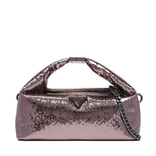 Torebka Guess. Szare torebki do ręki damskie Guess, z aplikacjami, wizytowe, bez dodatków. Za 544.99 zł.