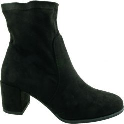 Botki damskie Sergio Leone BT150,Kolor czarny. Czarne botki damskie Sergio Leone, na jesień, bez obcasa, bez zapięcia. Za 120.00 zł.
