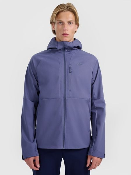 4F Kurtka softshell wiatroodporna membrana 10000 męska - granatowa 3XL. Niebieskie kurtki męskie 4f, m, bez wzorów, z materiału, bez kaptura. Za 399.99 zł.