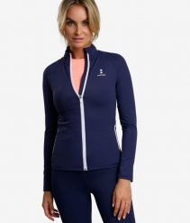 Koszulka/bluza z długim rękawem damska. Niebieskie bluzy damskie NORDICDOTS, l, bez wzorów, z bawełny, klasyczne, bez kołnierzyka. Za 365.00 zł.