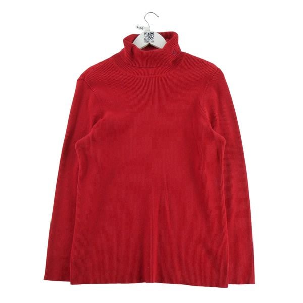 Damski sweter z golfem czerwony. Czerwone swetry damskie Ralph Lauren, l, bez wzorów, sportowe, bez kołnierzyka, bez ramiączek, bez kaptura. Za 59.60 zł.