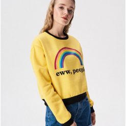 Bluza Eww people - Żółty. Bluzy damskie Sinsay. Za 39.99 zł.