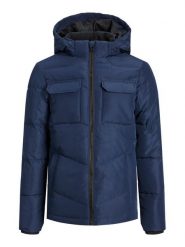 Jack & Jones Junior Kurtka zimowa 12236556 Granatowy Regular Fit. Niebieskie buty zimowe chłopięce Jack & Jones Junior, bez wzorów, z syntetyku, bez zapięcia. Za 179.99 zł.