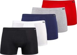 Teyli Pięciopak bokserek męskich Levi L Czarny-biały-niebieski-szary-czerwony. Białe bokserki męskie Teyli, l, bez wzorów. Za 249.95 zł.