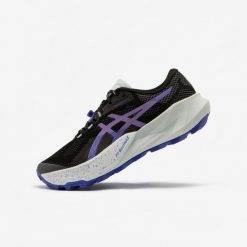 Buty do biegania w terenie damskie ASICS Trabuco 14. Czarne obuwie sportowe damskie Asics, bez wzorów, z meshu, do biegania. Za 699.99 zł.