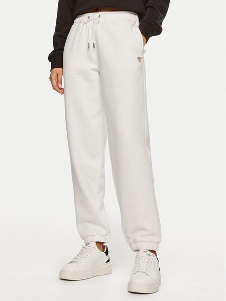 Guess Jeans Spodnie dresowe W4YB33 KC811 Biały Regular Fit. Białe jeansy damskie Guess Jeans. Za 205.99 zł.