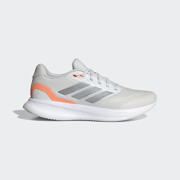 Buty Runfalcon 5 Running. Białe obuwie sportowe damskie Adidas, bez wzorów, z meshu, do biegania. Za 267.70 zł.