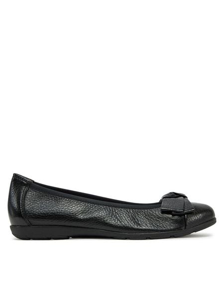 Caprice Baleriny 9-22153-42 Czarny. Czarne baleriny damskie Caprice, bez wzorów, ze skóry, bez obcasa. Za 260.99 zł.