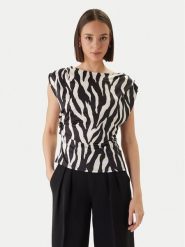 Morgan Bluzka 261-DCLAMY Czarny Regular Fit. Czarne bluzki damskie Morgan, xl, bez wzorów, z syntetyku, bez kołnierzyka, bez ramiączek. Za 179.99 zł.