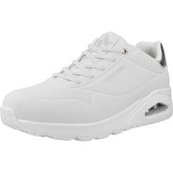 Buty SKECHERS SHIMMER AWAY Biały. Białe obuwie sportowe damskie Skechers, bez wzorów, z gumy, trekkingowe, Skechers Sport. Za 299.99 zł.