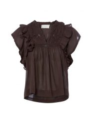 Neo Noir Bluzka - Jayla Kobiety Bawełna brązowy, 36. Brązowe bluzki damskie Neo Noir, bez wzorów, z bawełny, bez kołnierzyka, bez ramiączek. Za 299.95 zł.