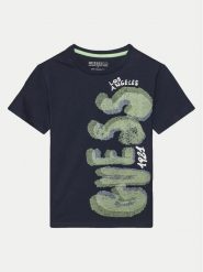 Guess T-Shirt L5GI12K8HM4 Niebieski Classic Fit. Niebieskie t-shirty dla chłopców Guess, z aplikacjami, z bawełny, bez ramiączek. Za 79.99 zł.